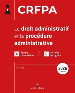 Couverture_Le droit administratif et la proc&eacute;dure administrative