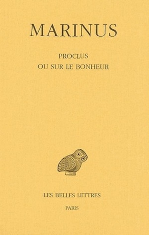 Couverture_Proclus ou sur le bonheur