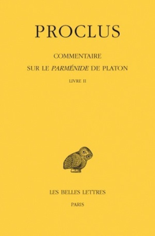 Couverture_Commentaire sur le Parménide de Platon, Vol. 2. Livre II