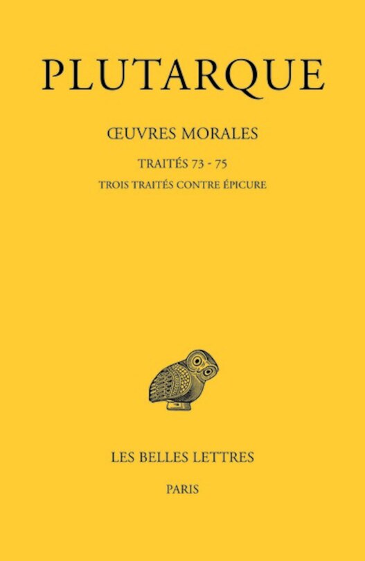 Front cover_Traités 73-75 : trois traités contre Epicure