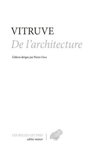 Front cover_De l'architecture