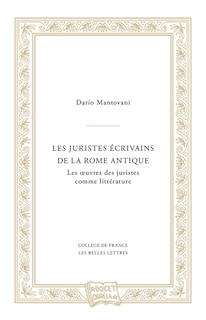 Front cover_Les juristes écrivains de la Rome antique
