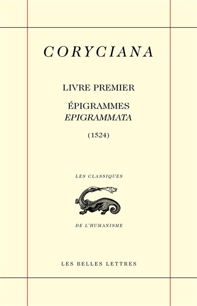 Front cover_Coryciana, Vol. 1. Epigrammes : 1524 = Epigrammata : 1524