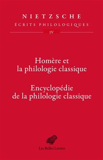 Couverture_Homère et la philologie classique ; Encyclopédie de la philologie classique