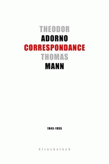Couverture_Theodor W. Adorno, Thomas Mann : correspondance, 1943-1955
