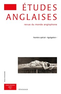 Couverture_Etudes anglaises, n°74-4. Numéro spécial agrégation