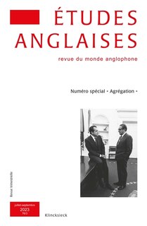 Couverture_Etudes anglaises, n&deg;76-3. Num&eacute;ro sp&eacute;cial agr&eacute;gation