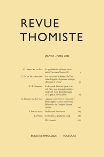 Revue Thomiste 2023, no 01
