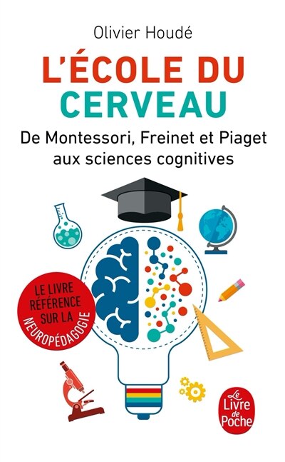 Couverture_L'école du cerveau : de Montessori, Freinet et Piaget aux sciences cognitives