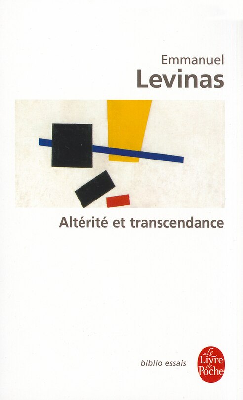 Front cover_Altérité Et Transcendance