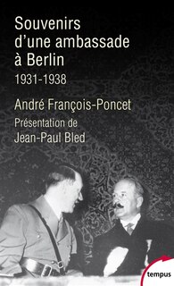 Front cover_Souvenirs d'une ambassade à Berlin : septembre 1931-octobre 1938