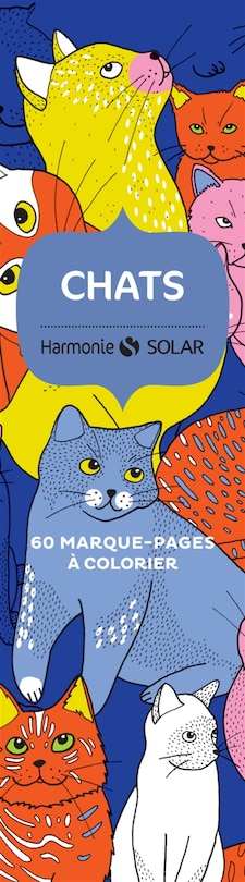 Couverture_Chats : 60 marque-pages à colorier