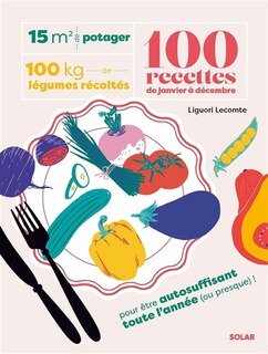 Front cover_15 m2 de potager, 100 kilos de légumes récoltés, 100 recettes de janvier à décembre : pour être autosuffisant toute l'année (ou presque) !