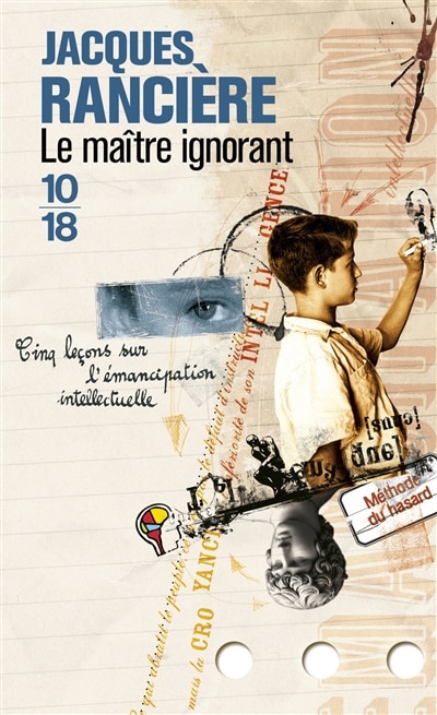 Couverture_Le maître ignorant : cinq leçons sur l'émancipation intellectuelle