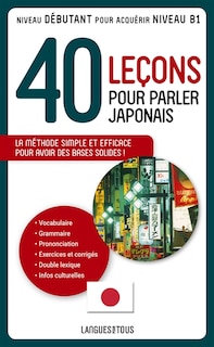 Couverture_40 leçons pour parler japonais