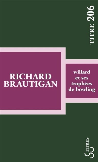 Front cover_Willard et ses trophées de bowling