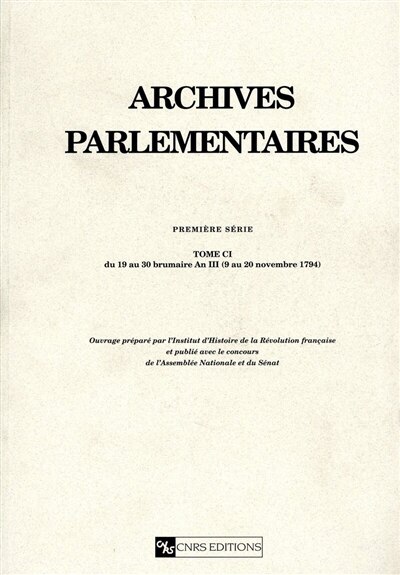 Front cover_Du 19 au 30 brumaire an III (9 au 20 novembre 1794)