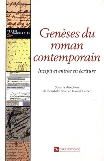 Couverture_Genèses du roman contemporain