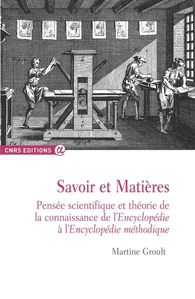 Front cover_Savoir et matières