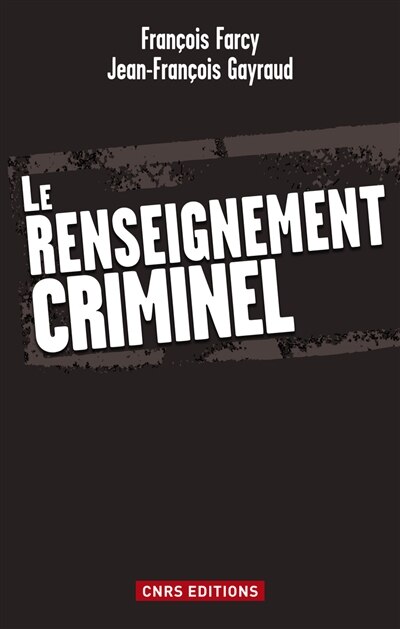 Front cover_Le Renseignement criminel