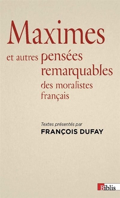 Couverture_Maximes et autres pensées remarquables des moralistes français