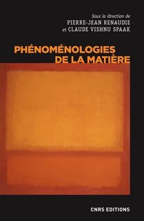 Front cover_Ph&eacute;nom&eacute;nologies de la mati&egrave;re