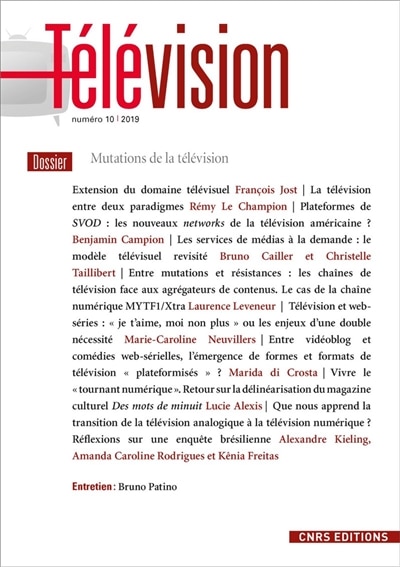 Couverture_Télévision, n°10. Mutations de la télévision