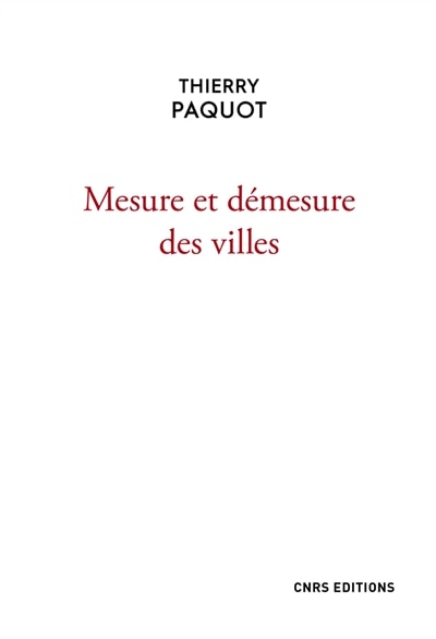 Front cover_Mesure et d&eacute;mesure des villes