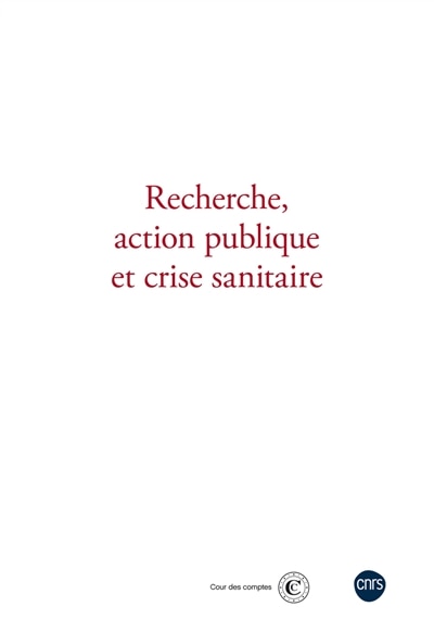 Front cover_Recherche, action publique et crise sanitaire