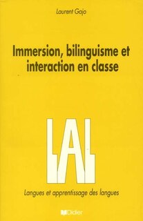 Couverture_Immersion, bilinguisme et interaction en classe