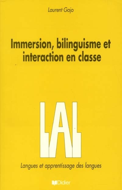 Couverture_Immersion, bilinguisme et interaction en classe