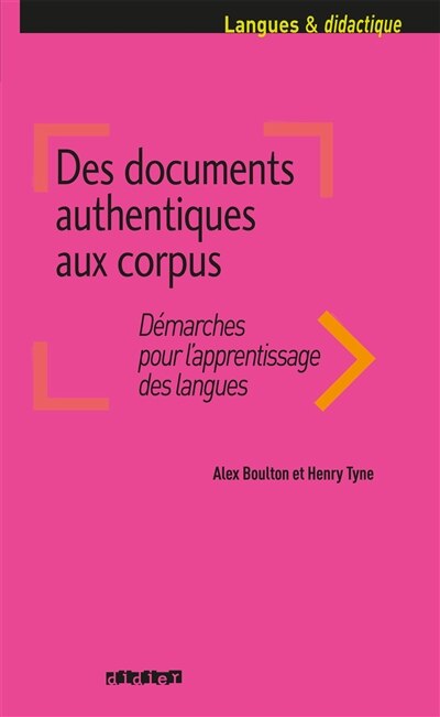 Couverture_Des documents authentiques aux corpus