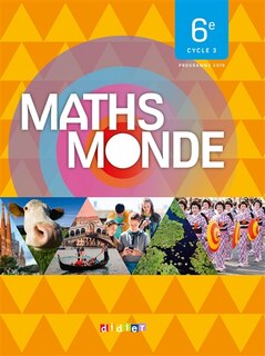 Couverture_Maths monde, 6e, cycle 3 : programme 2016