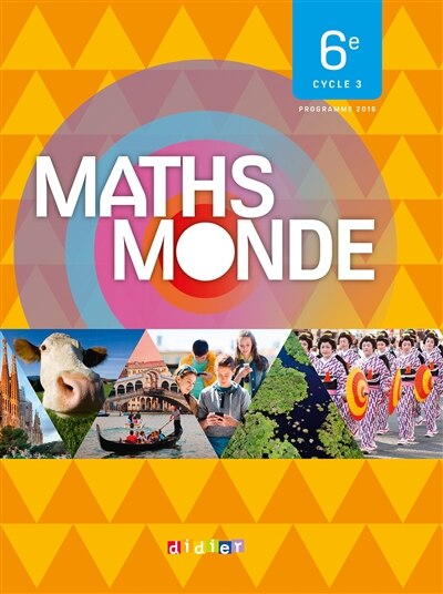 Couverture_Maths monde, 6e, cycle 3 : programme 2016