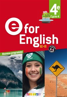 Front cover_E for English 4e, cycle 4, A2-B1 : nouveau programme