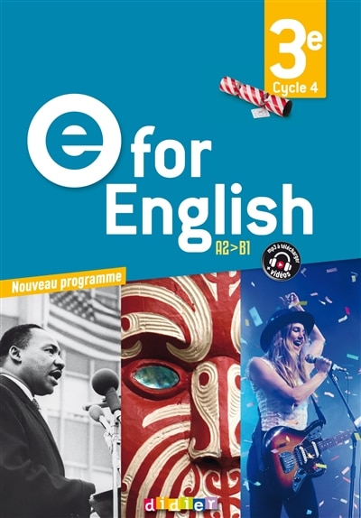 Front cover_E for English 3e, cycle 4, A2-B1 : nouveau programme