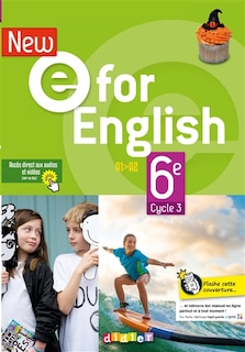Front cover_New E for English 6e, cycle 3, A1-A2