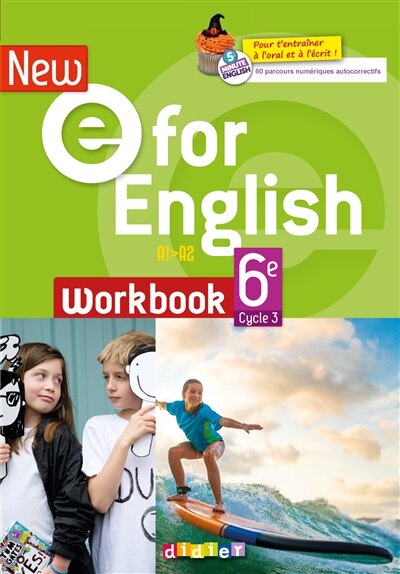 Couverture_New E for English 6e, cycle 3, A1-A2