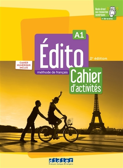 Front cover_Edito, méthode de français A1 : cahier d'activités : cahier numérique inclus