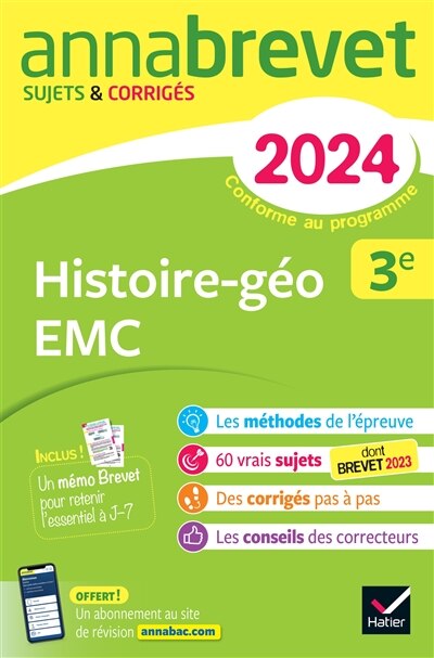 Front cover_Histoire géographie, enseignement moral et civique 3e
