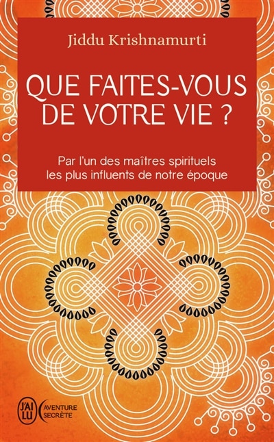 Front cover_Que faites-vous de votre vie ?