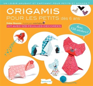 Couverture_Origamis pour les petits dès 6 ans : kit avec 128 feuilles décorées