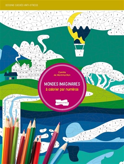 Front cover_Mondes imaginaires à colorier par numéros