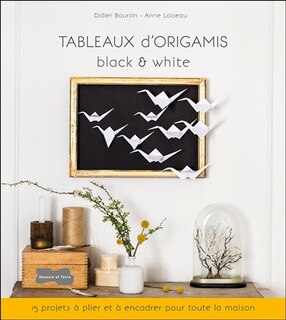 Couverture_Tableaux d'origamis black & white : 15 projets prêts à plier et à encadrer pour toute la maison