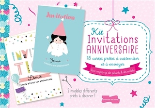 Kit invitations anniversaire: 15 cartes prêtes à customiser et à envoyer