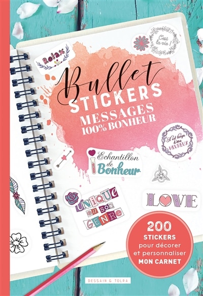 Front cover_Bullet stickers : messages 100 % bonheur