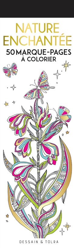 Couverture_Nature enchantée : 50 marque-pages à colorier