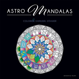 Couverture_Black coloriage Astro mandalas : colorier, s'amuser, s'évader