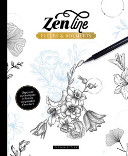 Front cover_Fleurs & bouquets : repassez sur les lignes et laissez vos pensées s'envoler !