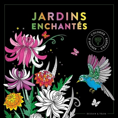 Front cover_Jardins enchant&eacute;s : colorier, s'amuser, s'&eacute;vader